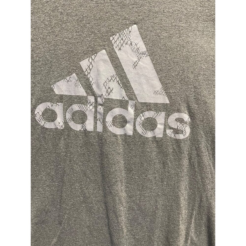 Adidas Grey Tee Short Sleeve Size 12/16 Crew Neck T Shirt - Picture 2 of 9